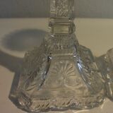 Pair of candlesticks semin worked crystal glass