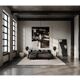 Black, oxidized aluminum table lamp, contemporary work.