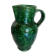 Glazed earthenware pitcher vase in green, Vaullauris, 1960.