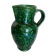 Glazed earthenware pitcher vase in green, Vaullauris, 1960.