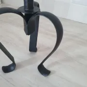 Large metal candlestick in Brutalist style