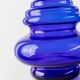 Murano cobalt blue glass carafe with clear handle and stopper - 1960s Italy, vintage mid-century design