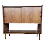 Vintage Roger Landault sideboard in light wood with 2 sliding doors