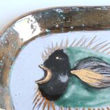 Vintage decorative dish with fish decoration - Dour - Forces Murales