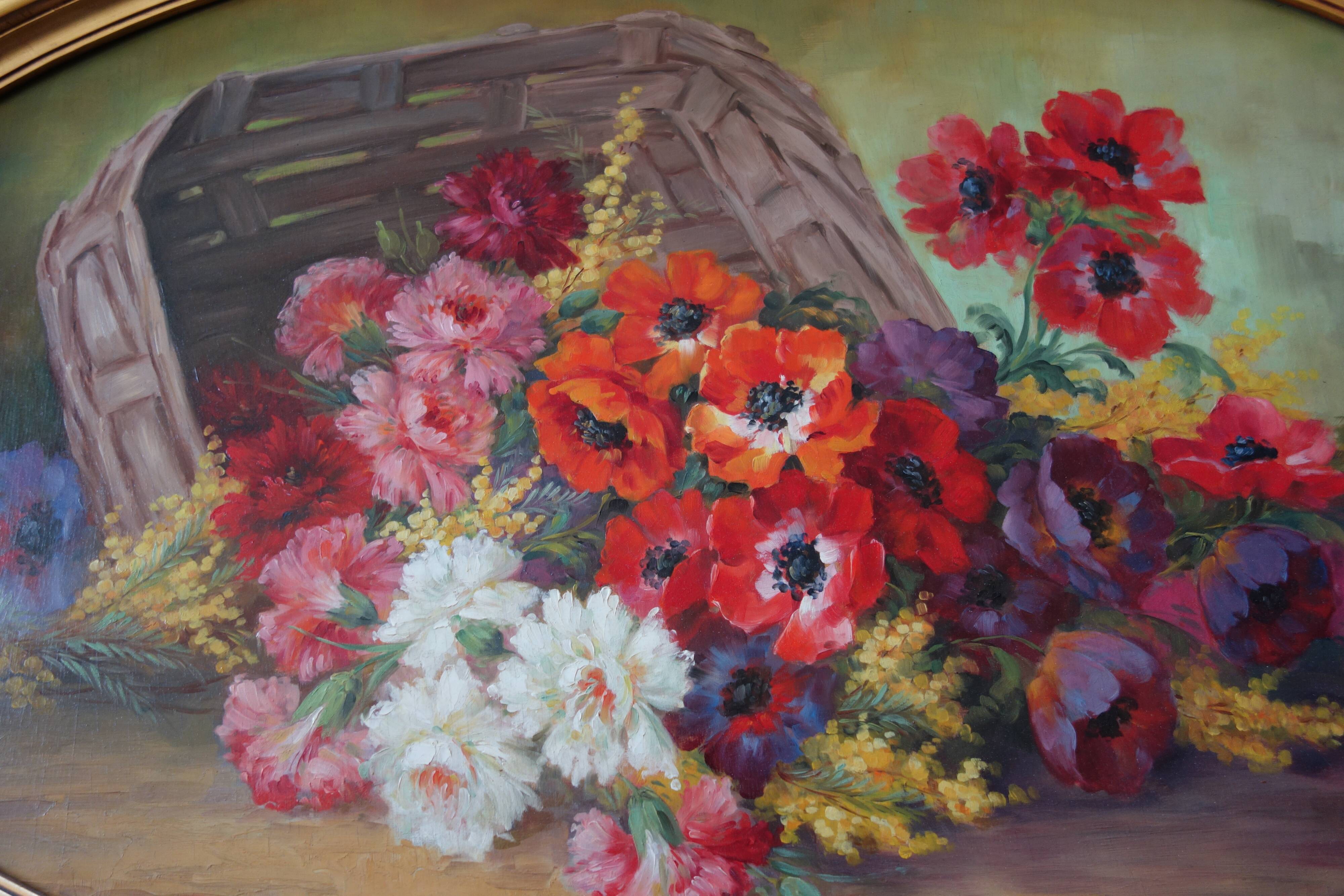 Table still life with flowers