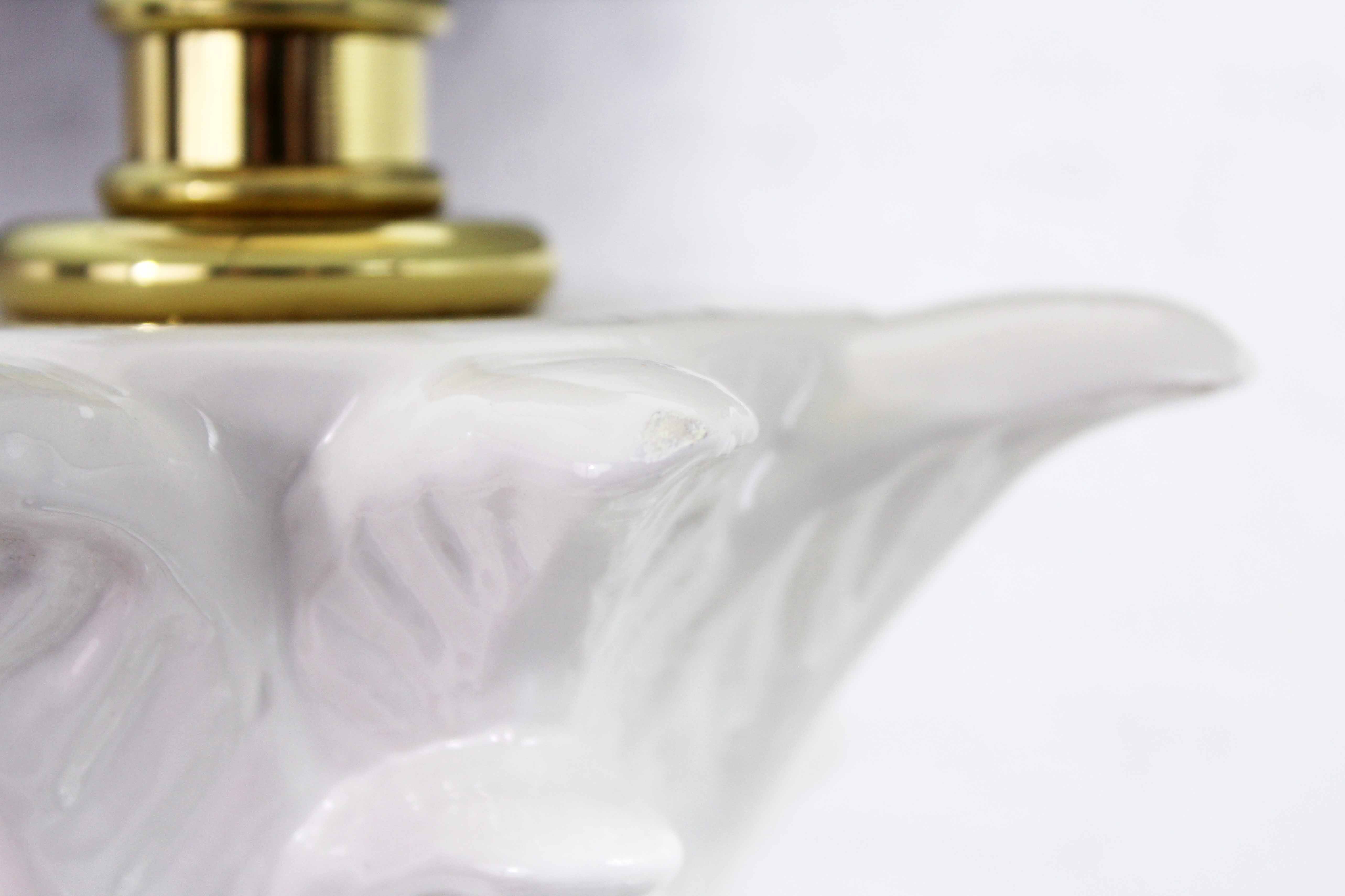 Table lamp ananas ceramic and brass 70s