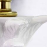 Table lamp ananas ceramic and brass 70s