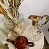 Brown earthenware teapot