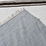 White Brown Striped Turkish Runner Rug, 70x310Cm