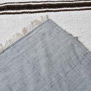 White Brown Striped Turkish Runner Rug, 70x310Cm