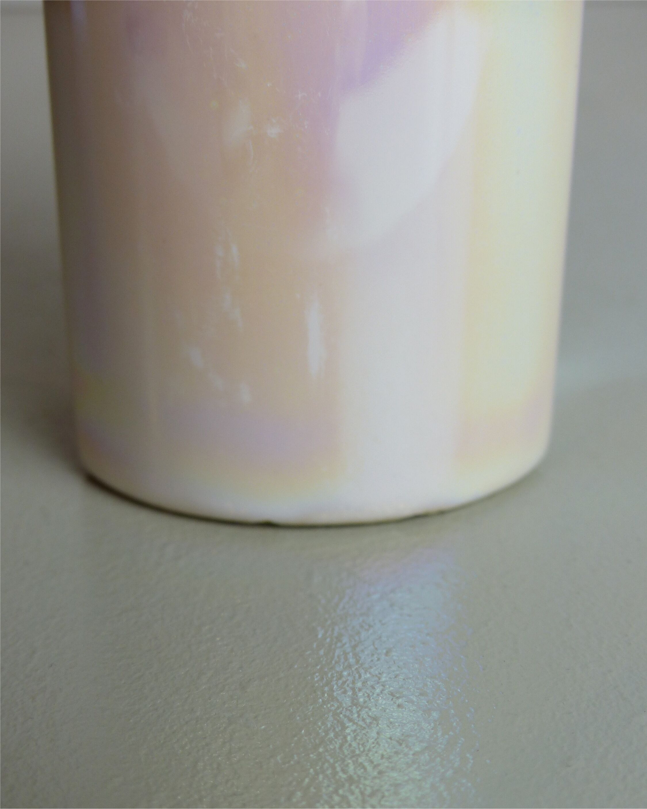Iridescent white vase