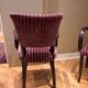 4 bridge chairs covered in Pierre Frey fabric.