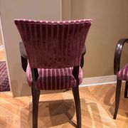 4 fauteuils bridge recouverts d'un tissu Pierre Frey