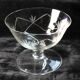 Set of 8 Champagne glasses in engraved crystal - Authentic Art Deco 1940