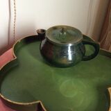 Glazed terracotta teapot