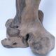 Brutalist solid patinated wood lamp foot