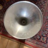 Table basse vintage en verre fumé et aluminium brossé