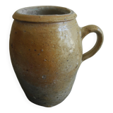 Old glazed stoneware pot rustic decor old french stoneware pot vase