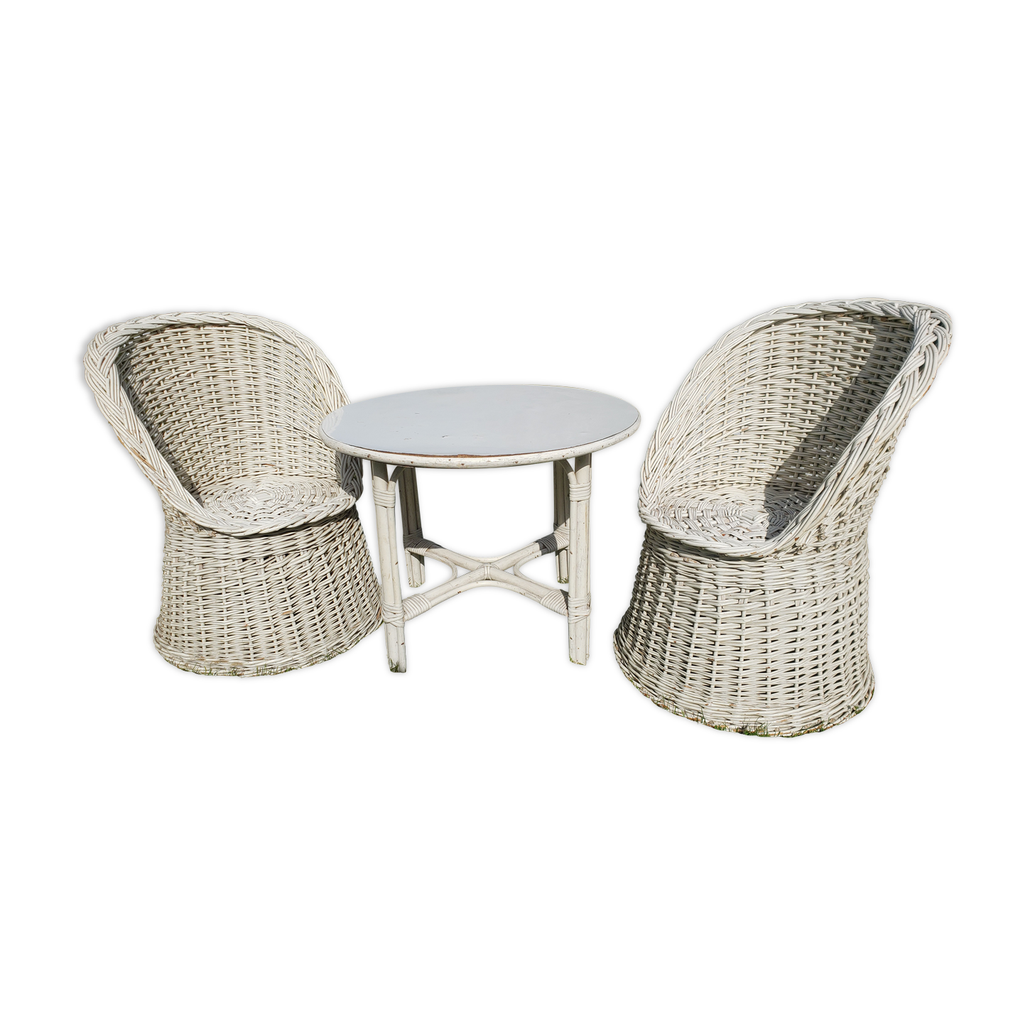 Vintage rattan children's lounge