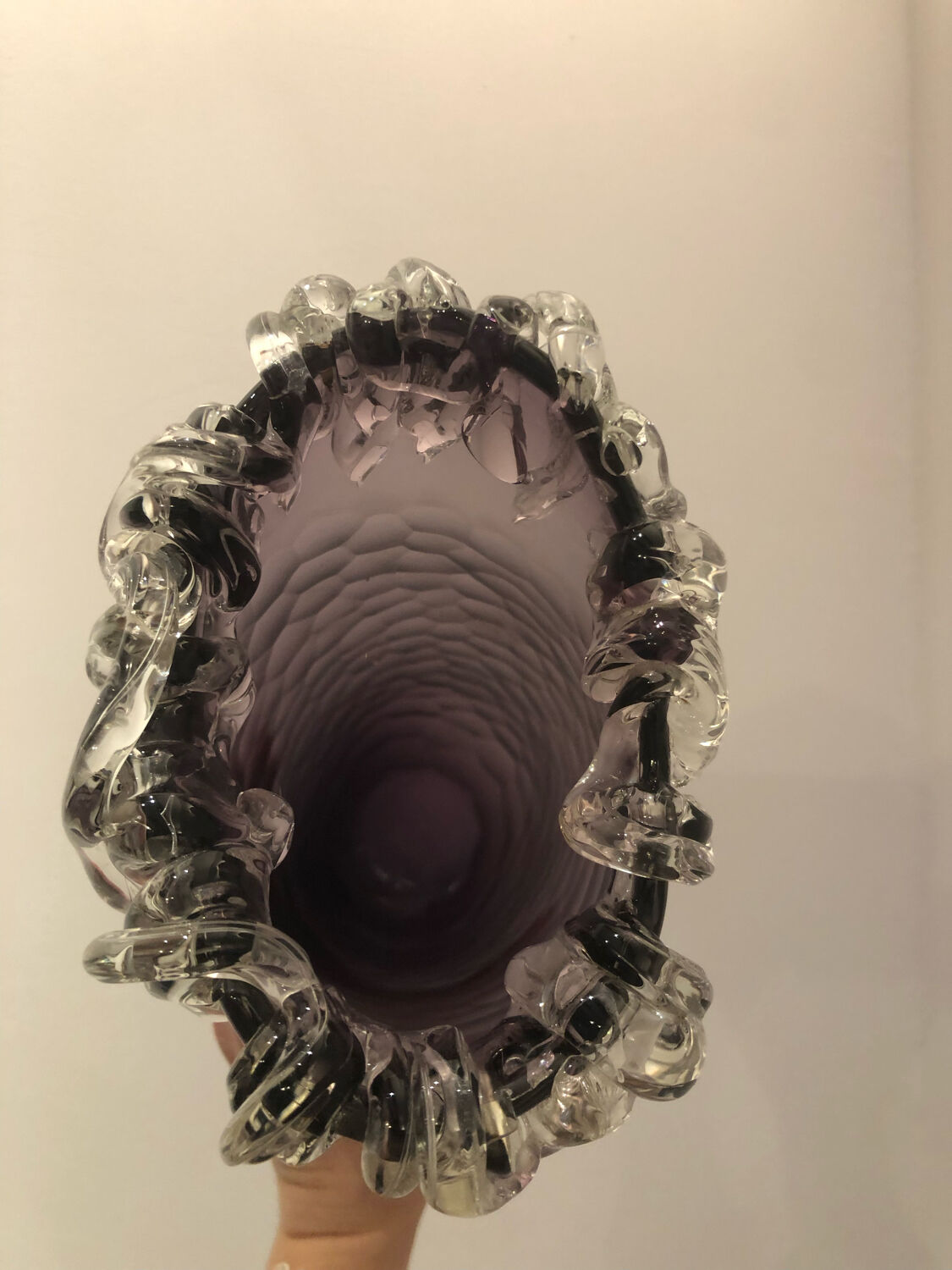 Purple glass vase