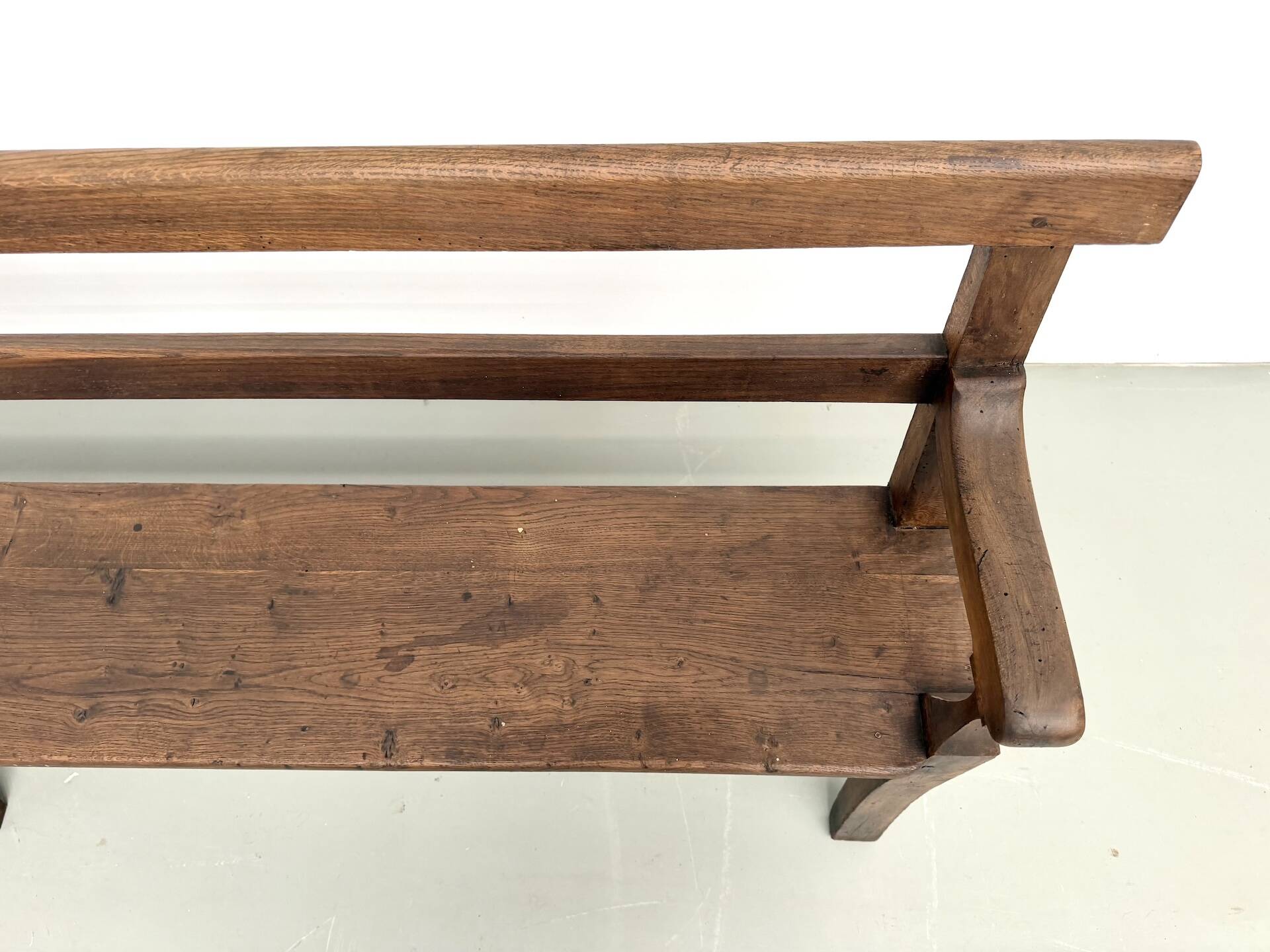 Banc de communauté en chêne massif, 1900