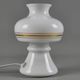 Lampe champignon en verre opalin Flygsfors Orrefors, Suède années 1970