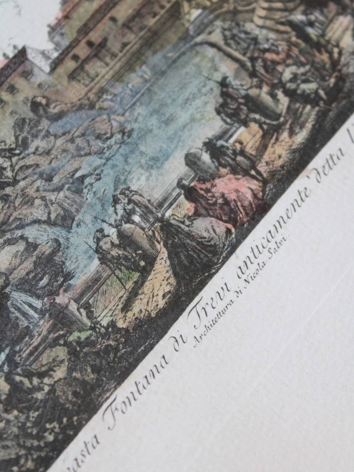 Giovanni Battista Piranesi (1720-1778) "Vue de la vaste Fontaine de Trevi" Eau-forte, années 1750, Italie
