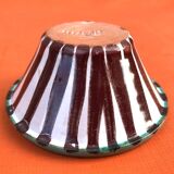 1960s Vallauris glazed ceramic striped bowl
