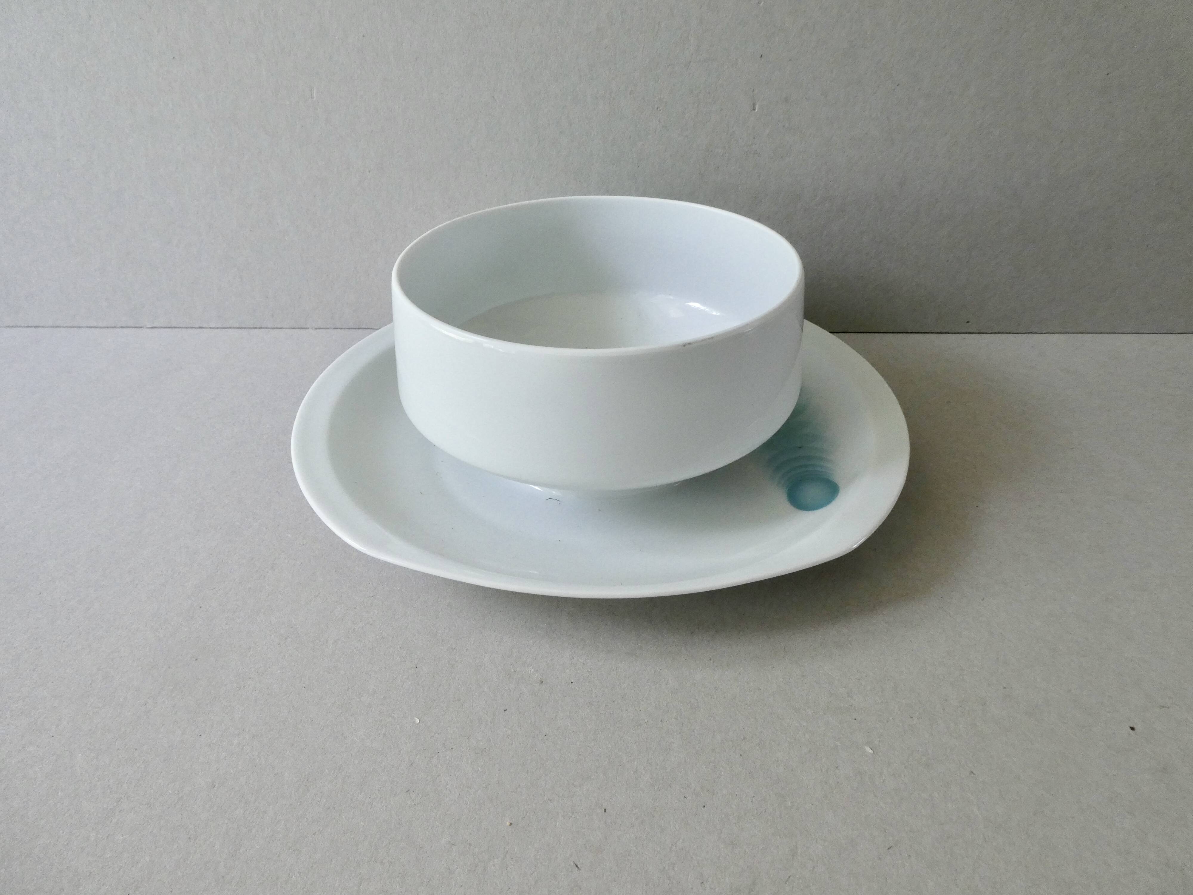 Limoges porcelain gravy boat, L Bernardaud, Oberon, 1970s