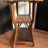 Walnut wheeled dessert trolley, circa 1900