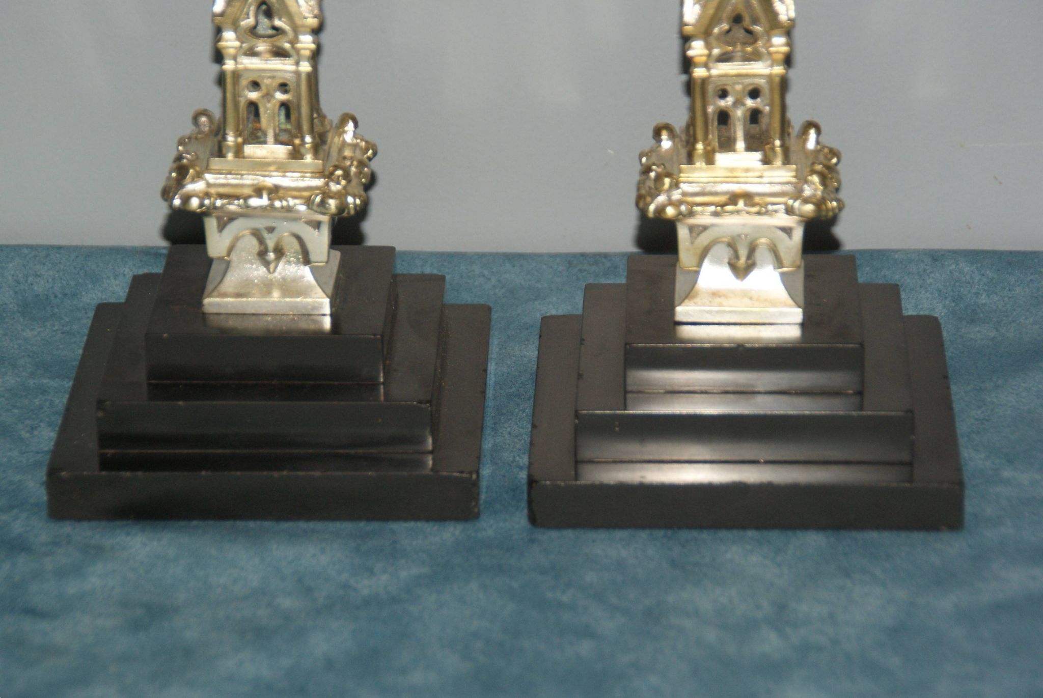 Rare pair of 19th century bronze candlesticks