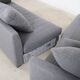 Canapé d'angle graphite, design scandinave, années 00
