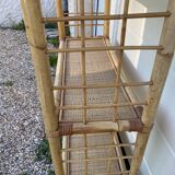 Bookcase Vintage rattan shelf