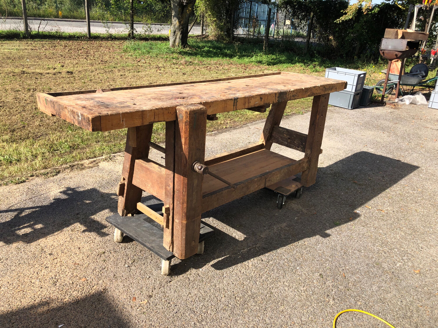 Carpenter's workbench at the beginning of the 20th century