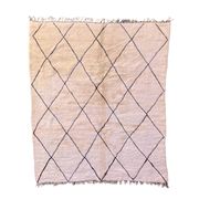 Tapis Marocain Beni M'Rirt blanc - 26 x 304 cm