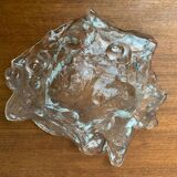Frosted glass bowl with snail patterns, 1960s.