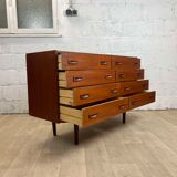 Double commode scandinave vintage en teck, années 60