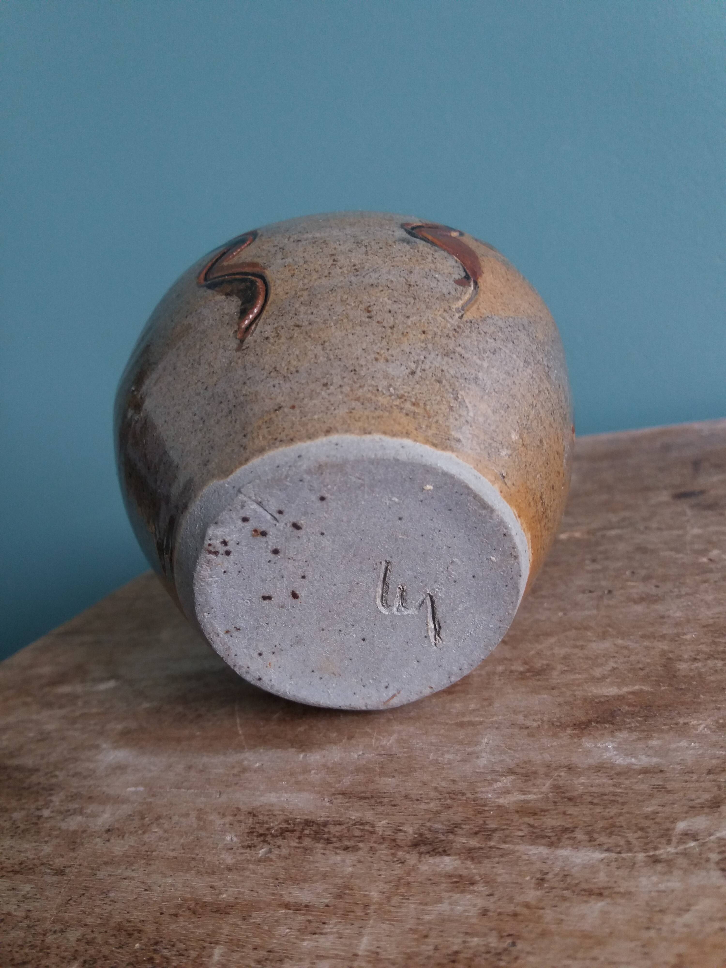 Signed flower spike vase