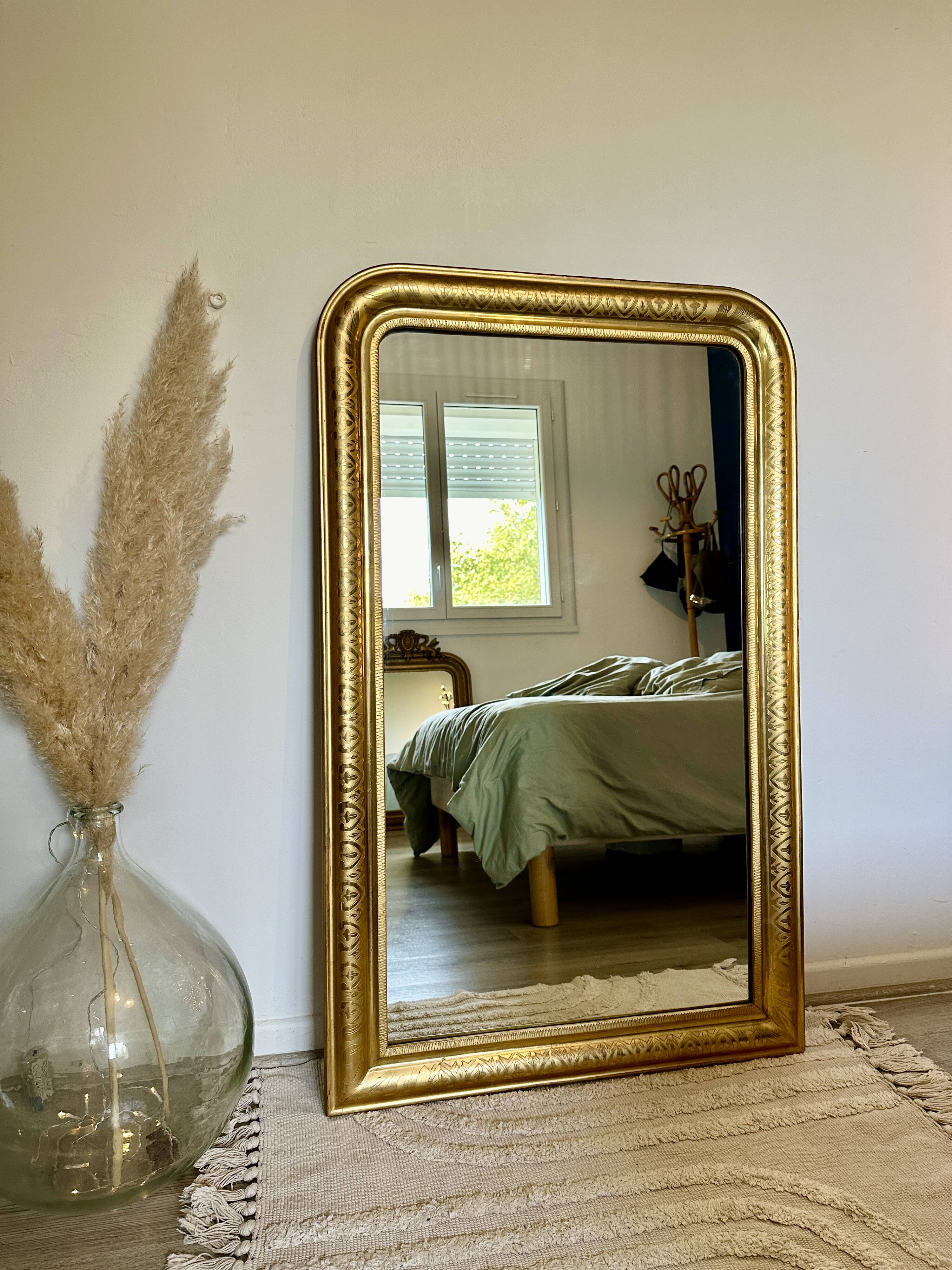 Antique gold leaf mirror