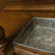 Napoleon III style walnut wardrobe, late 19th century, 3 mirrors, marble top, 8 coat hooks
