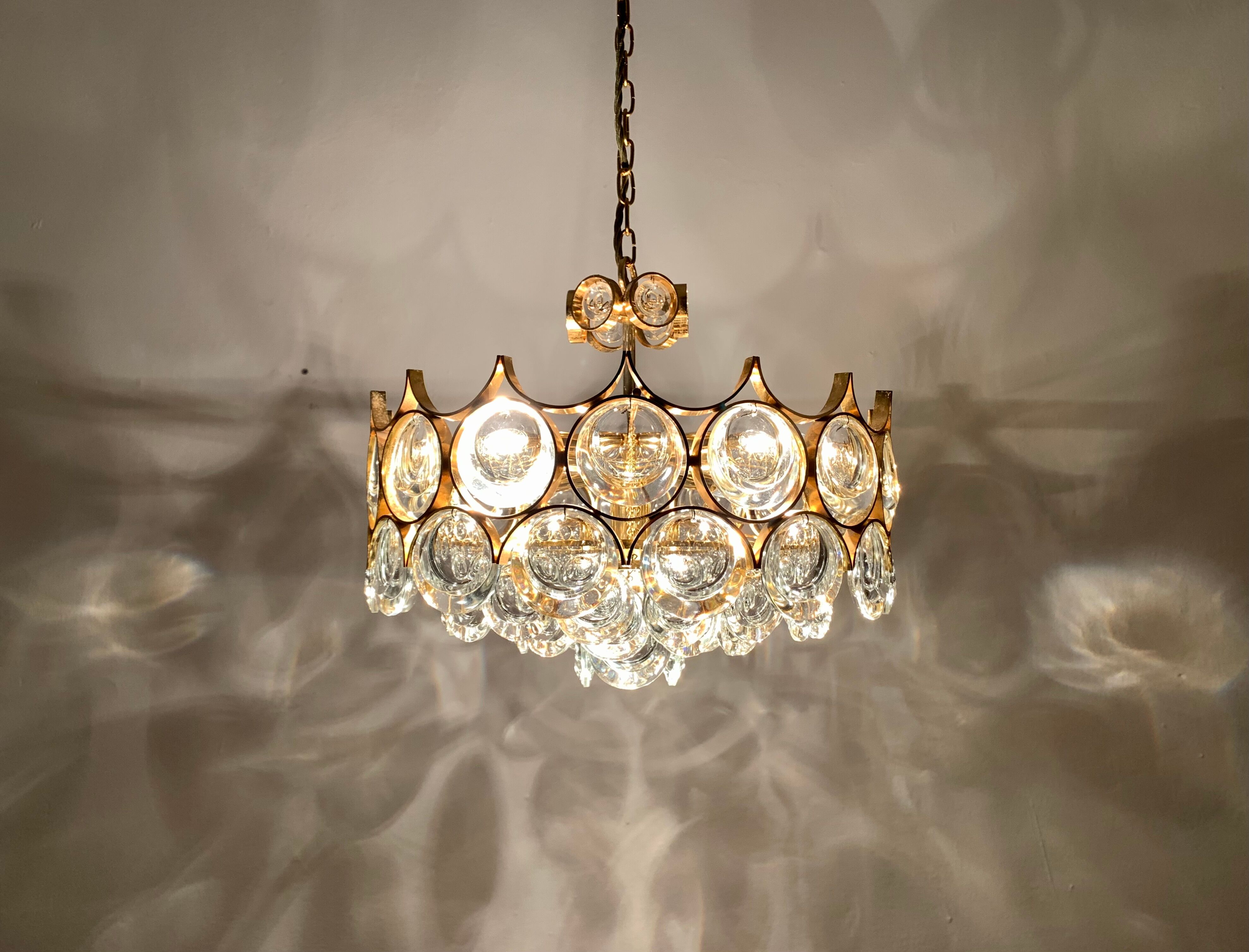 Chandelier en verre cristal par Palwa