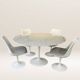 Table à manger Tulip NEUVE en marbre ⌀ 120 cm par Eero Saarinen pour Knoll