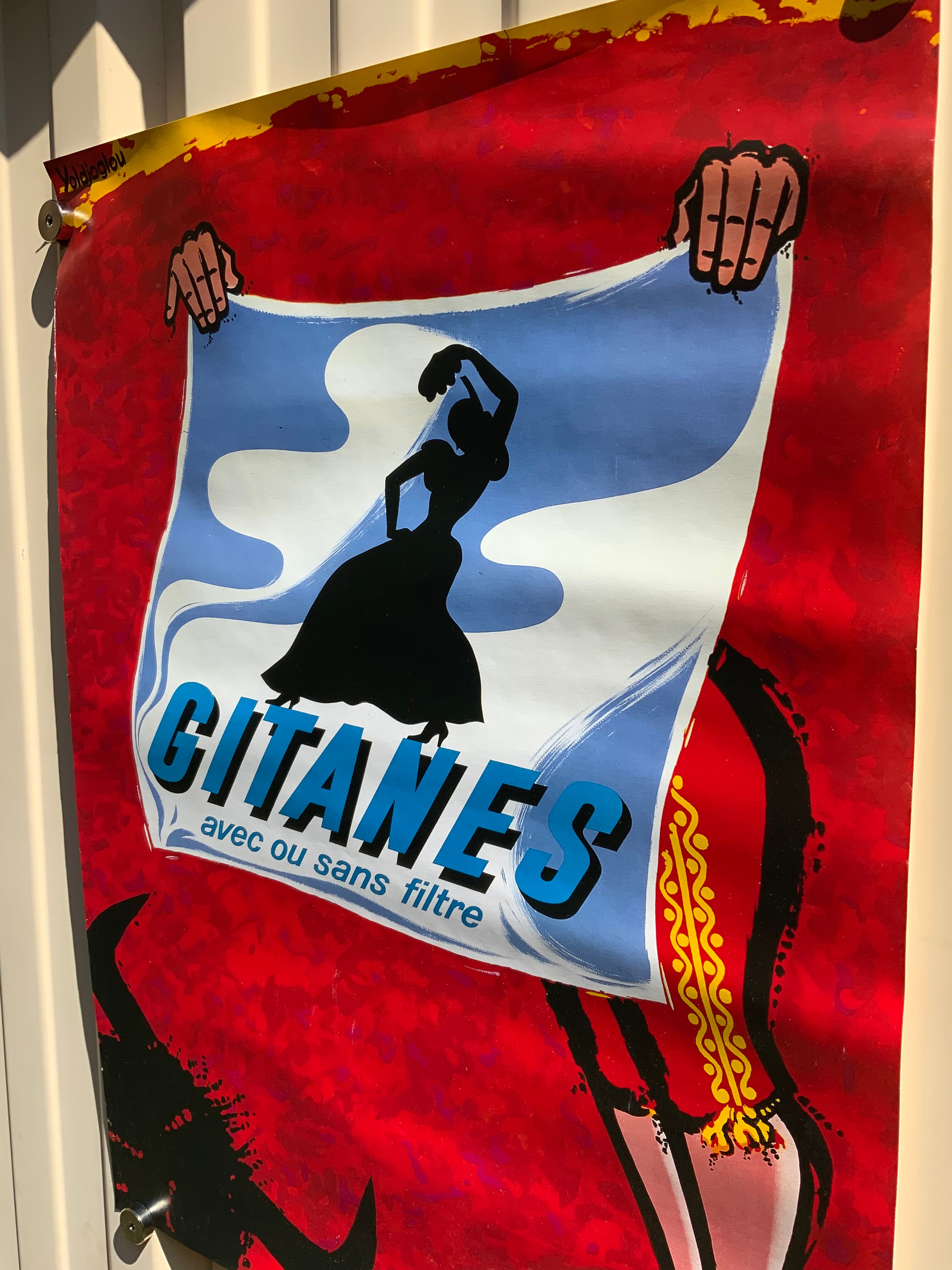 Poster pub : gitanes signed Yoldjoglou régie des tabacs vintage advertising Seita