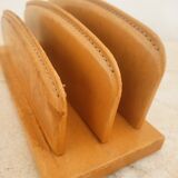 Camel leather mail holder