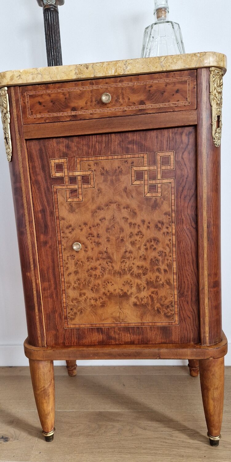 Low furniture marquetry style louis XVI