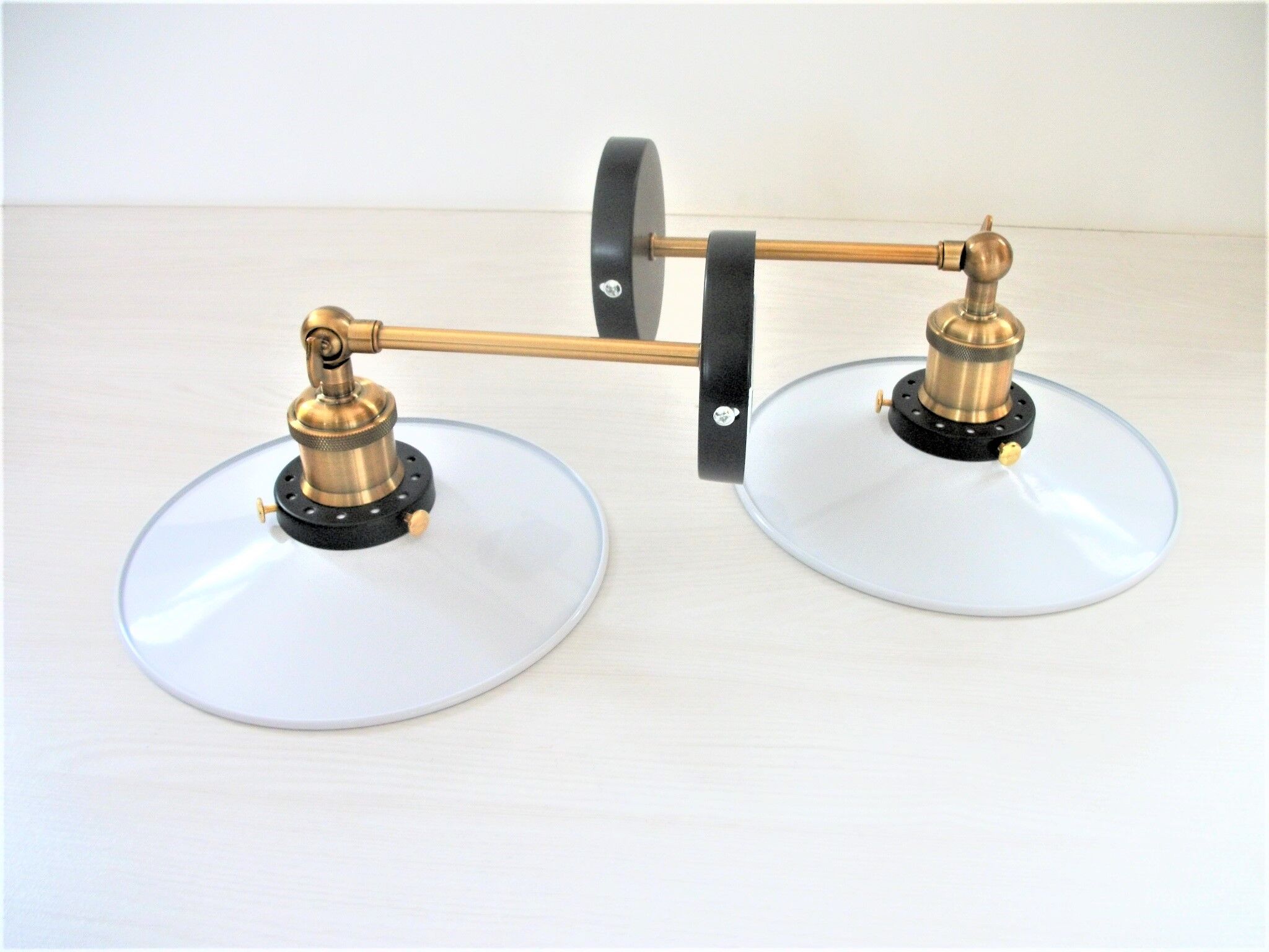 Pair of metal wall lights