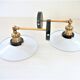 Pair of metal wall lights