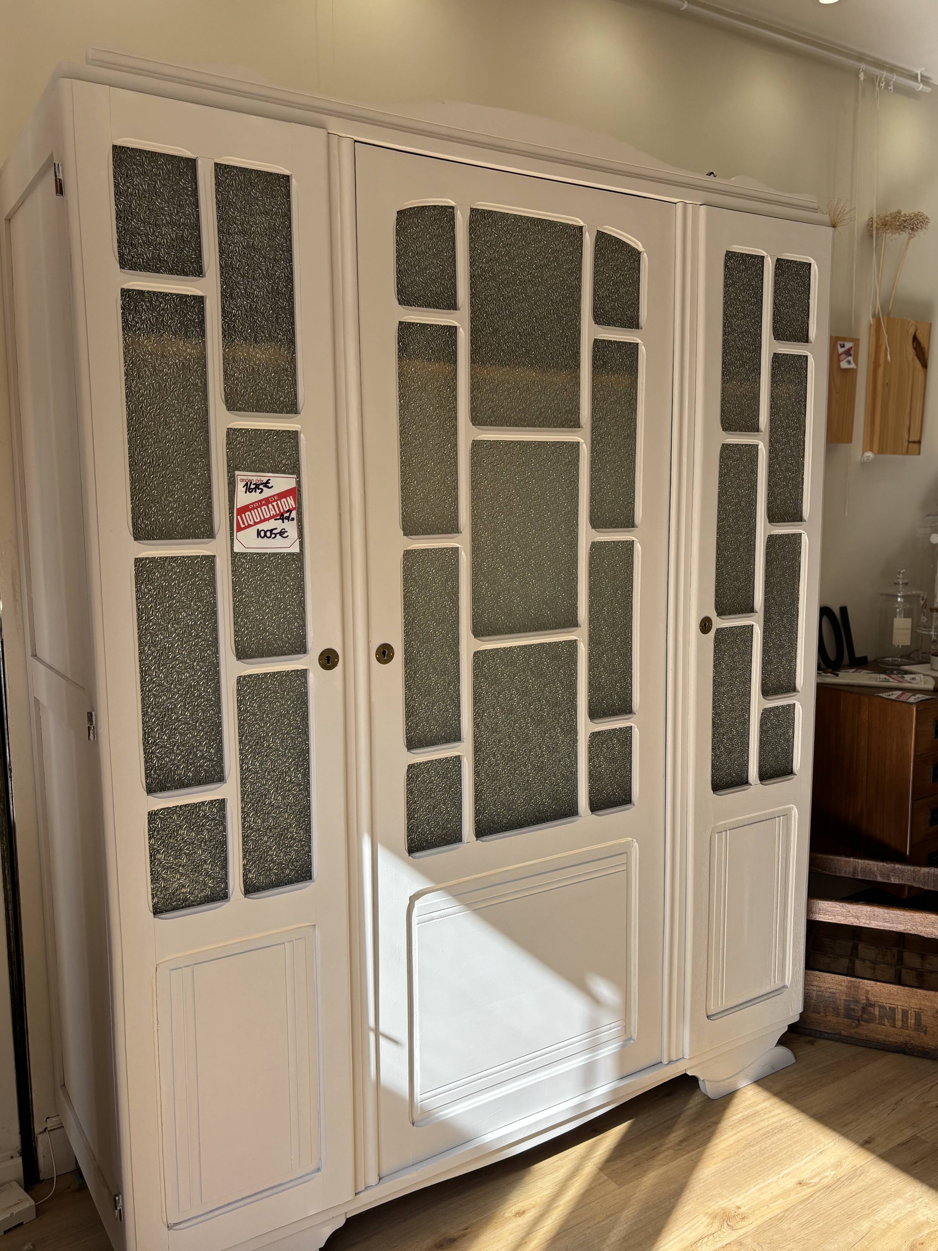 Glass-fronted Parisian wardrobe