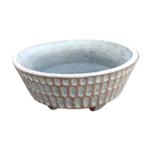 Round planter vintage concrete structured 60, 70s