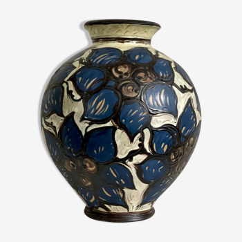 Large Vase In Scandinavian Art Deco Ceramic